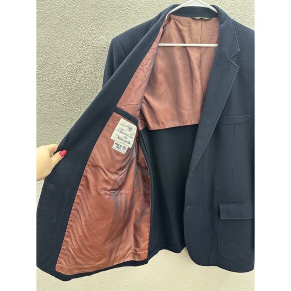 Anderson Little Mens Suit Cat Size Unknown Blue Wool Two Button Up - Picture 7 of 16